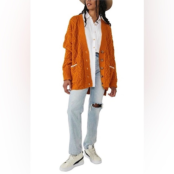 NEW Free People Montana Cable Cardigan - Picture 15 of 15